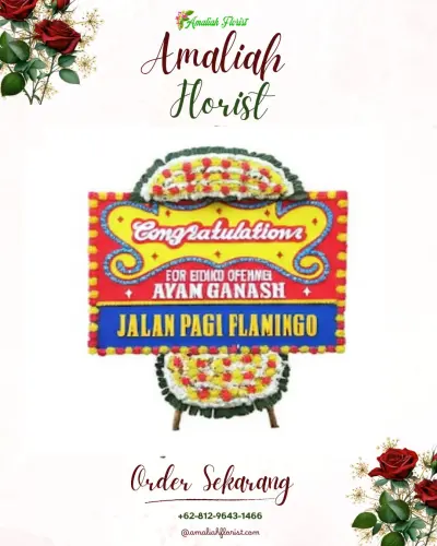 Bunga Papan Congratulation di Taman Baloi
